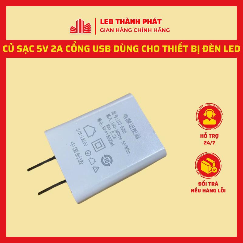  Củ sạc USB 5V 2A dùng cho các thiết bị điện chạy nguồn 5V Phụ Kiện Phone 