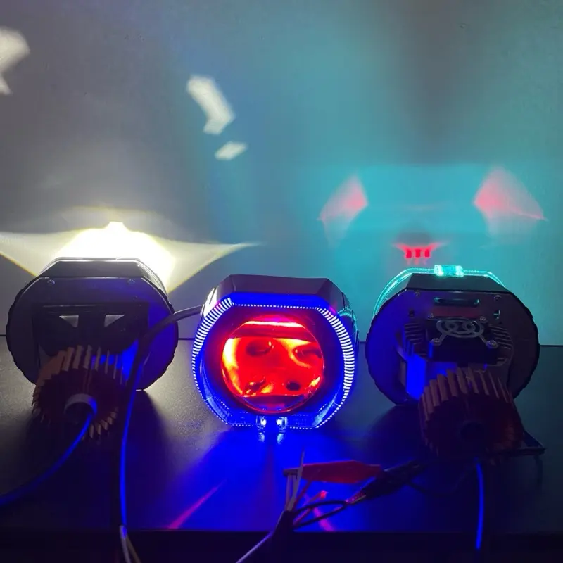 Lampu Utama Biled CR7PRO 4,5 Inc Blue Lens 3 Inc Lensa Cahaya Flat Dengan Kipas Pendingin Full Aluminium 3