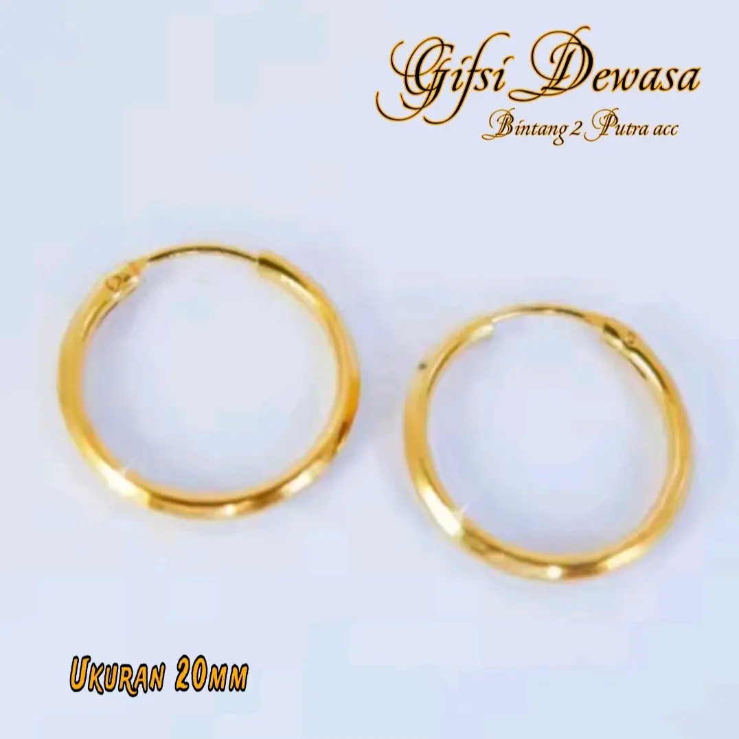 Anting Gifsi Dewasa Polos Elegan Perempuan Earrings