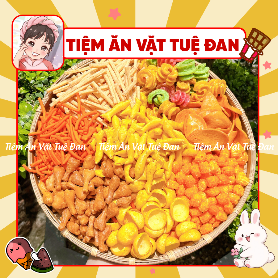 Snack Tá Lả Mix Vị Siêu Ngon Siêu Giòn Các Món Bim Bim Tá Lả