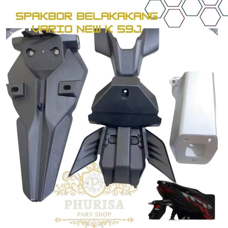 SPAKBOR BELAKANG VARIO 125 VARIO 150 NEW K59J PAKET SPAKBOR SLEBOR VARIO LED NEW SEIN PISAH ORIGINAL LOSPACK Motorcycle sparepart motor 1