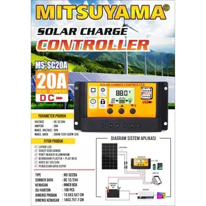 ALAT KONTROLER SOLAR PANEL SURYA DUAL USB DAYA PANEL 20-A KONTROLER CHARGER