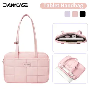 DANYCASE 13-15 Inch Tablet Sleeve Bag for Laptop & Tablet, Compatible with iPad/Xiaomi/Lenovo/Samsung/Huawei/Infinix/Redmi Pad, Multi-Compartment Shockproof Pouch with Handle, Puffy Soft Case Protective Cover, Tablet Laptop Sleeve ,Tote Bag