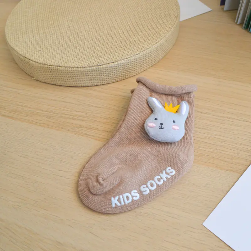 (Baru Lahir - 12 Bulan) Kaos Kaki Anak Unisex Aplikasi Boneka Premium Murah 2