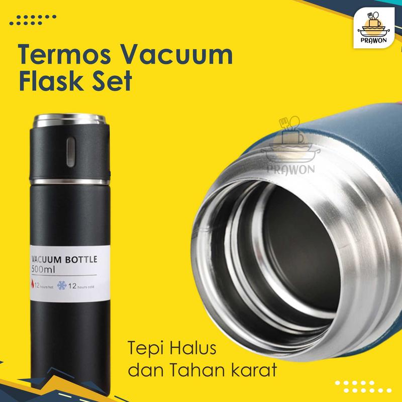 Termos Vacuum Flask / Botol Minum Cangkir Set 500 ml 3