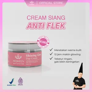 HIQWEEN SHINING GLOW DAY CREAM WITH SUNSCREEN Krim Siang Niacinamide Mencerahkan Pencerah Kulit Flek Hitam