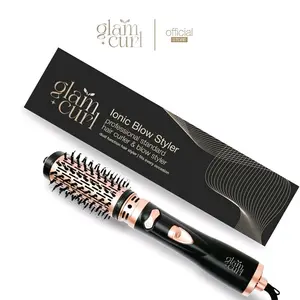 GLAMCURL - CATOK  IONIC BLOW STYLER 1200watt  (dapat 2 kepala brush 38mm & 50mm) - Ionic Brush Styler Sisir dengan Teknologi Ionik - Catokan rambut Curly Mesin hairdryer