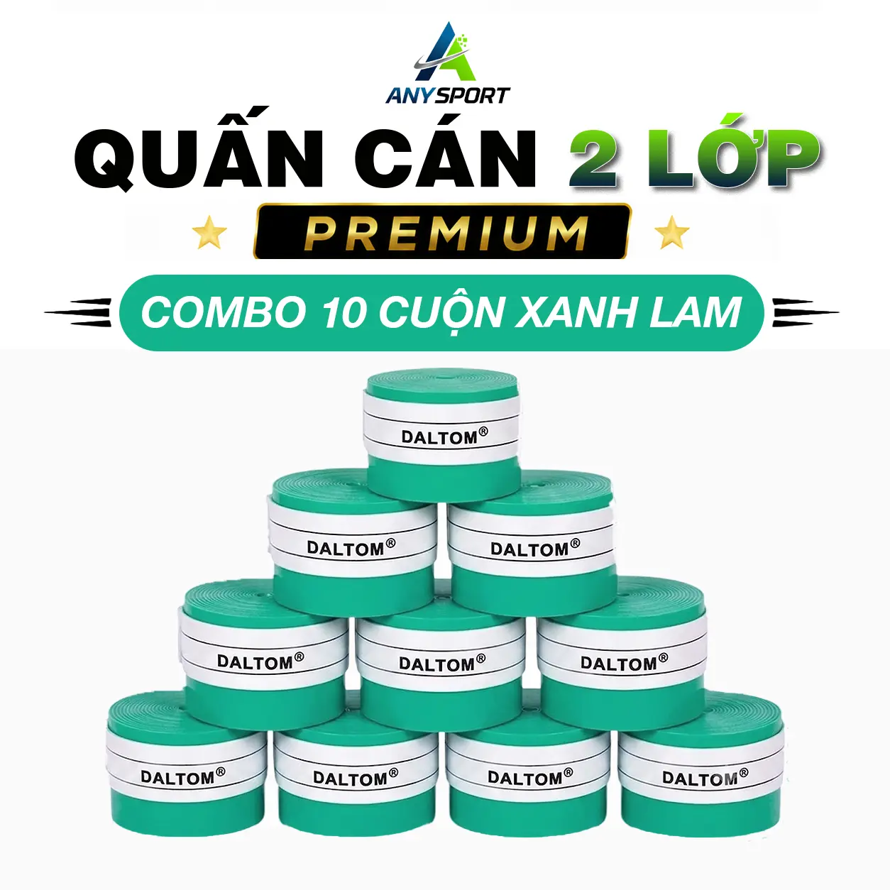 10 CUỘN XANH LAM 2 LỚP