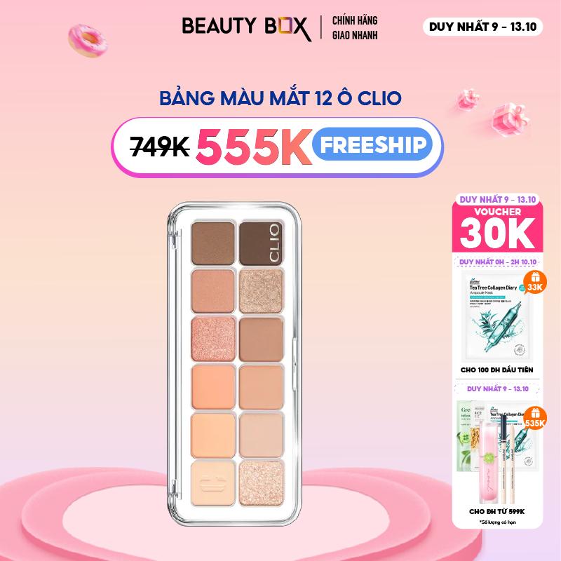 Bảng Màu Mắt 12ô Clio Pro Eye Palette Air 7g - Women Trang Điểm Eyeshadow