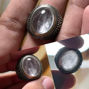 Cincin Batu Kinyang Air Kecubung Es Asli Natural - Ring 6-13 Anti Karat