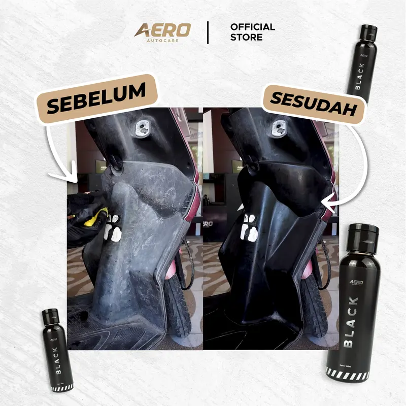 Aero Triple Black Penghitam Body Motor Permanent ( 3Pcs ) Car Paint Kendaraan 3