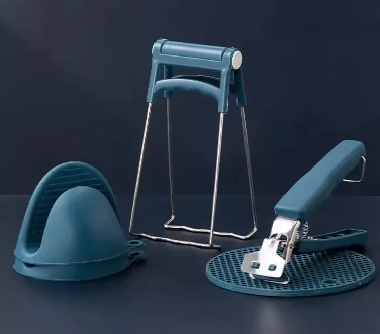 Kẹp Chống Bỏng, KMC, Chịu Nhiệt Độ Cao, Chống Trượt, Giá Để Bát Đĩa, Giá Đỡ Đĩa Bằng Thép Không Gỉ, Bộ Bát