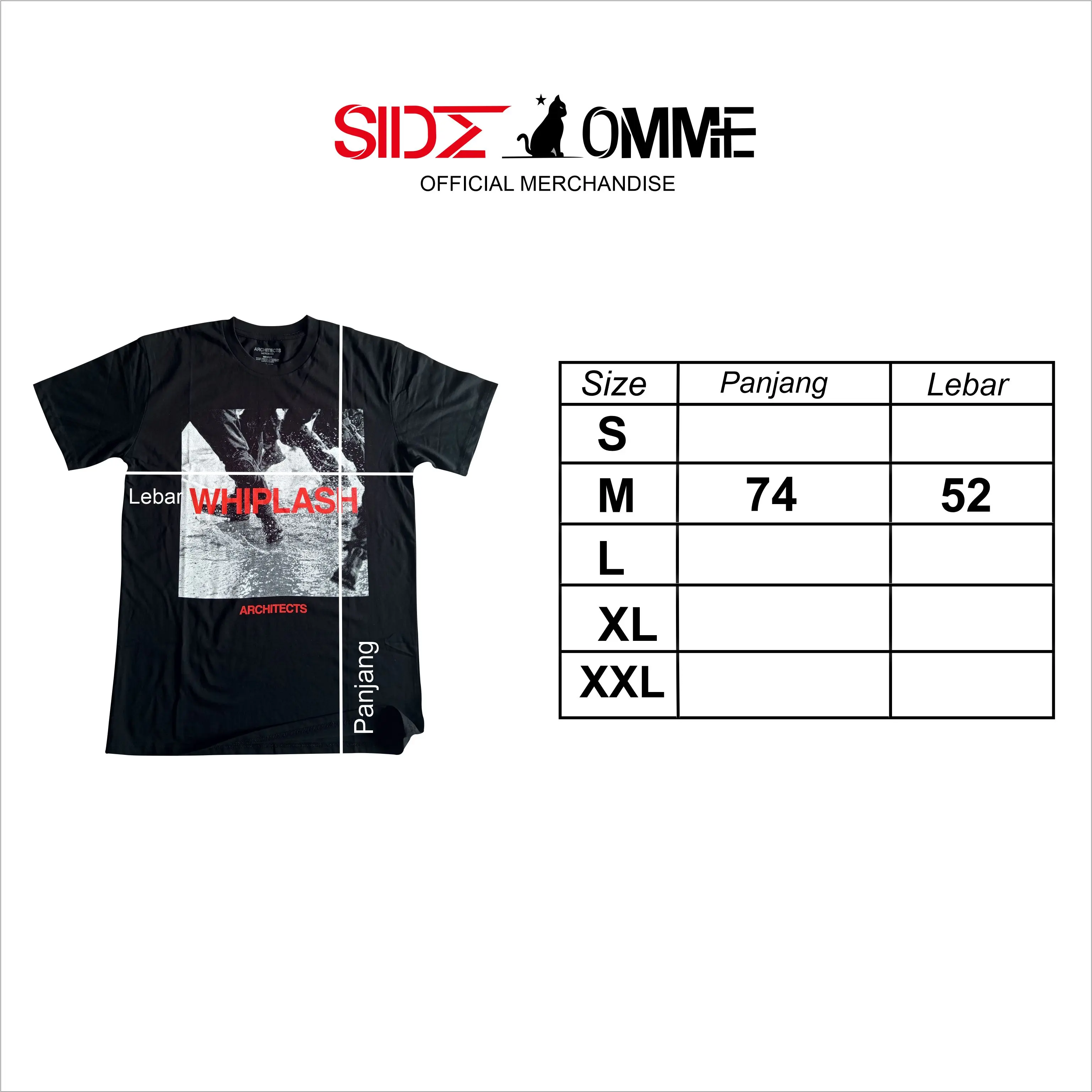 Architects Kaos Band Original (Whiplash Single Black Tshirt)