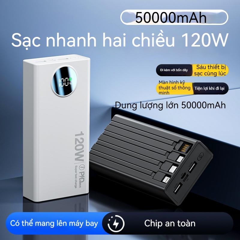 3CElectric Sạc Dự Phòng 50000mAh 120W PD20W Tích Hợp Cổng Sạc Tiện Lợi Cho Điện Thoại Và Máy Tính SSL20000mAh