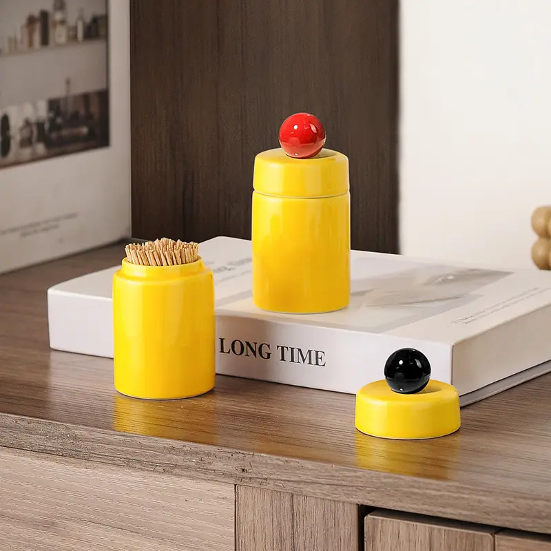 Advanced Ceramic Toothpick Holders Creative Restaurant-Grade Home Toothpick Storage Tank Sense Personality Lovely Collection