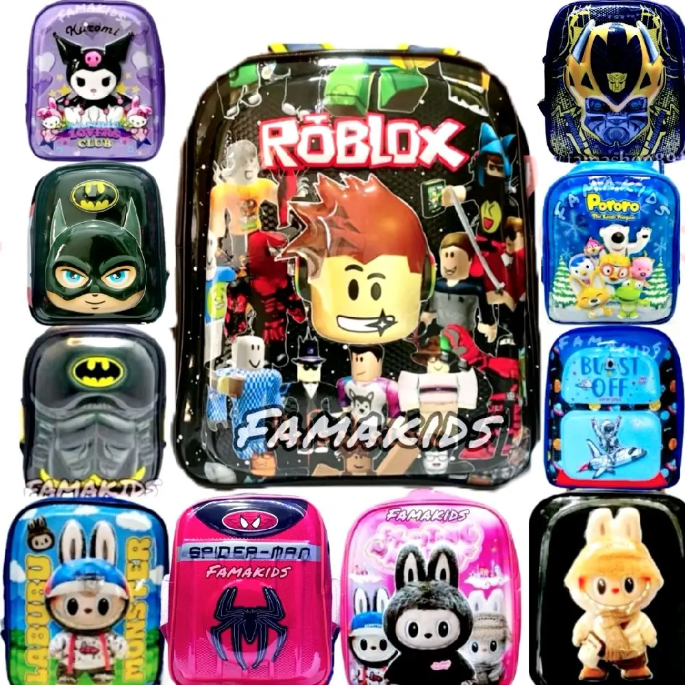 Tas sekolah Anak 3D Timbul LED L BUMBL Karakter Kartun Ransel Fashion SD TK Paud dengan Lampu LED