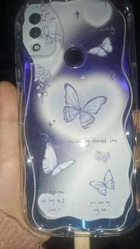 Product Review of Casing hp RedmiNote7/Note7PRO/Note7S  Kupu-kupu lucu transparan gelombang soft shell wanita mewah ringan kelas atas all-inclusive anti-fall case from A**t 0