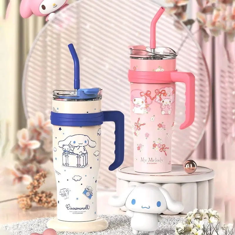 Botol minum stainless motif tumbler motif sedotan stainless 1200ML 0