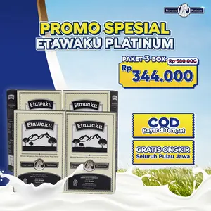 4 BOX SUSU kambing etawaKU PLATINUM 200 GRAM bubuk etawa Minuman Serbuk Bahan Dairy Milk
