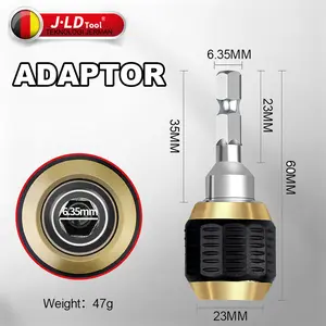 JLD Adapter Hexagonal Quick Release Drill Chuck Adapter Converter Tanpa Kunci 60mm Quick Change Adapter