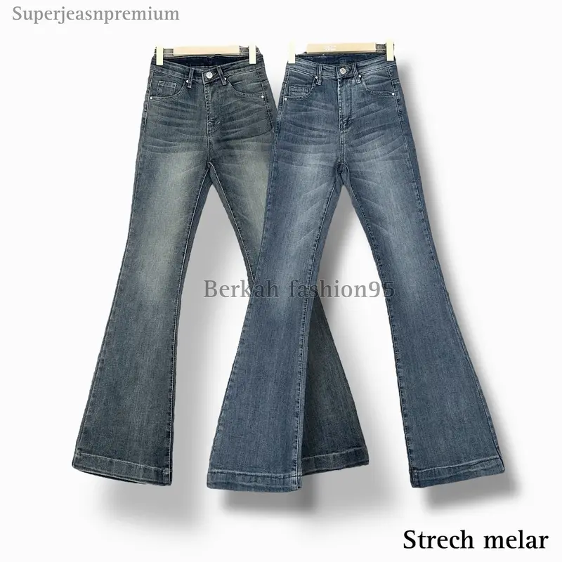 Celana Jeans wanita Hw pinggang tinggi//LIORA Cutbray wanita recomendasi 0