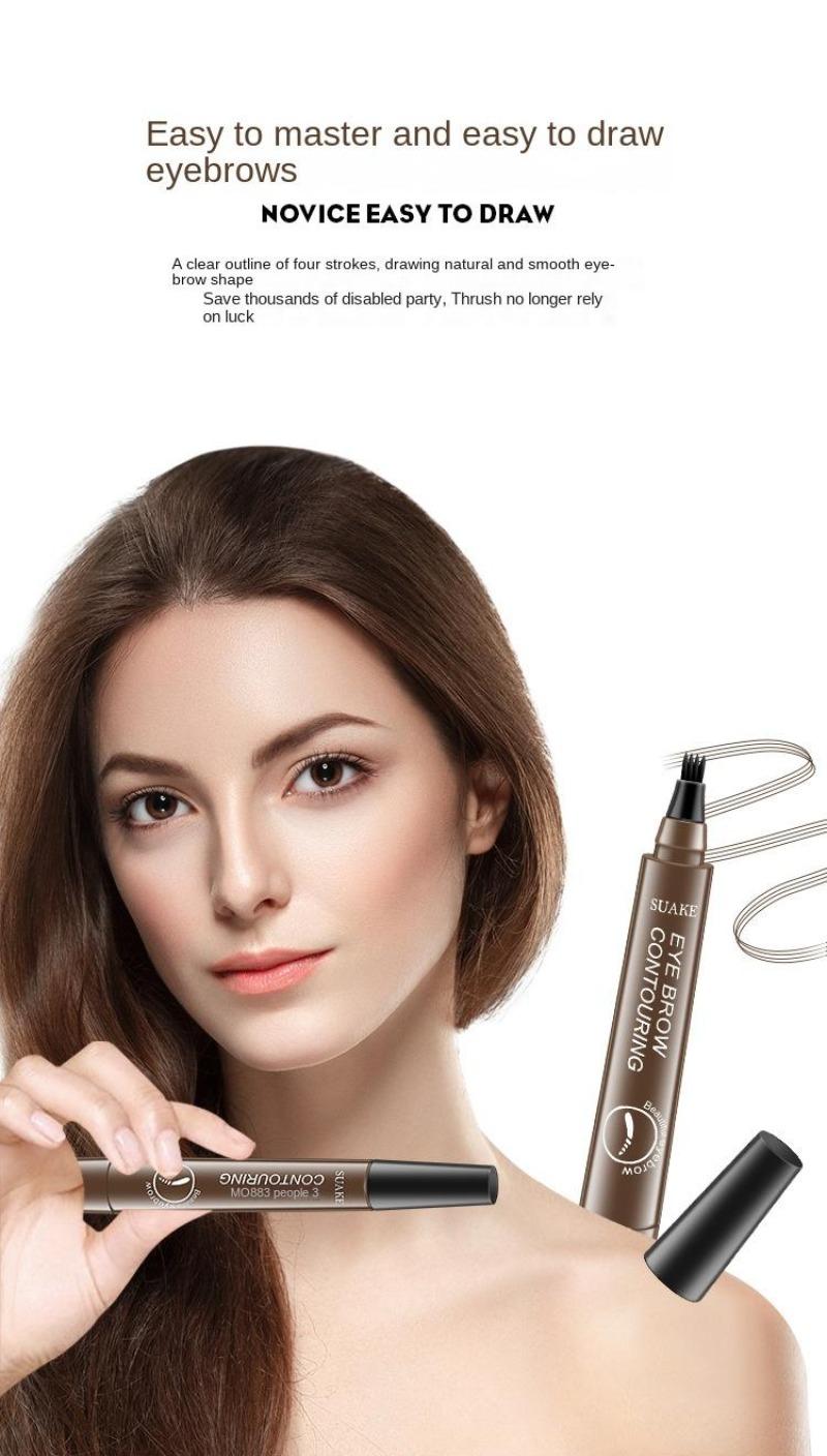 Product Introduction of Tipping chì kẻ mày, chì kẻ mày hoang dã, lâu dài, không thấm nước mồ hôi và chì kẻ mày, tự nhiên sống động, mỹ phẩm mà sinh viên có thể mua được Cosmetic Trang Điểm Nữ Phấn Phủ 48