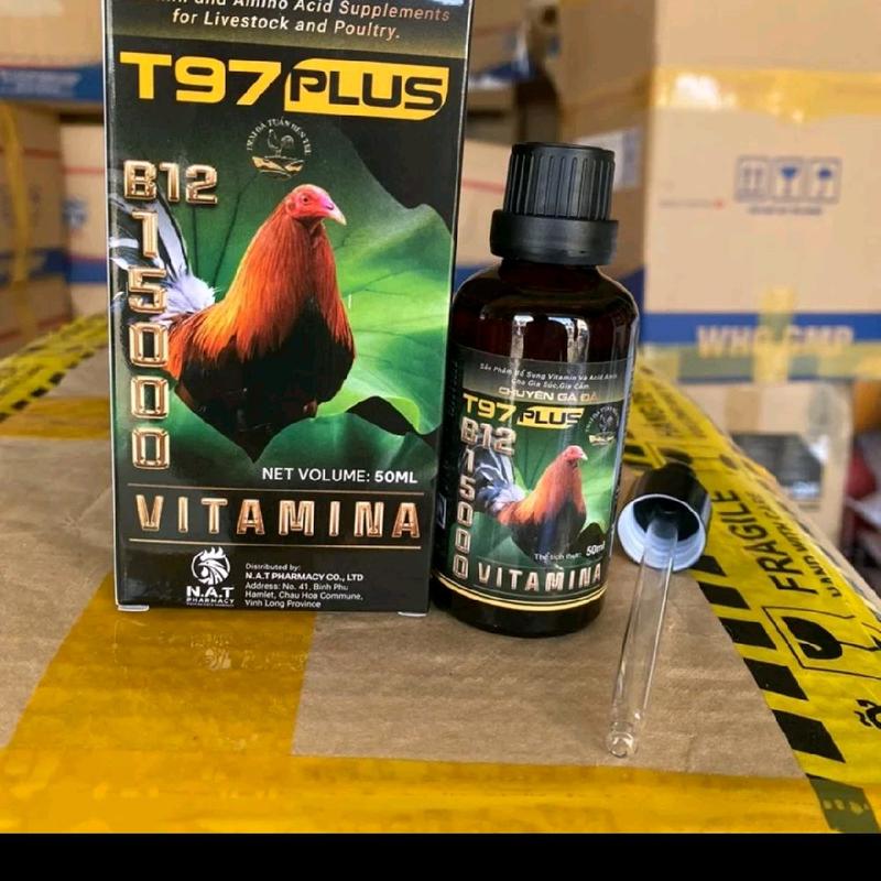  Dinh Dưỡng Nuôi Gà T97 - Chai lỏng 50 ml -100 ml,Canxi và Vitamin - Sáng Bóng Lông Cho Gà . 