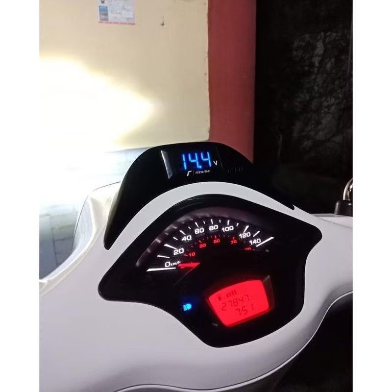 Volt Meter Aki Motor Anti Air Pengukuran Teganggan Aki Kotor / Voltmeter Aki / Volt Meter Motor 1 MODE