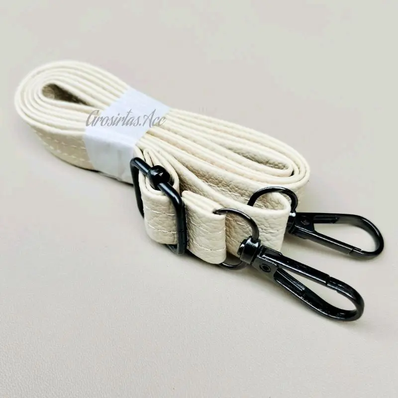 Tali Tas Selempang Kulit Sintetis/Sling bag Pengait Hitam/Black accesories Super Tebal Wanita Pria 6