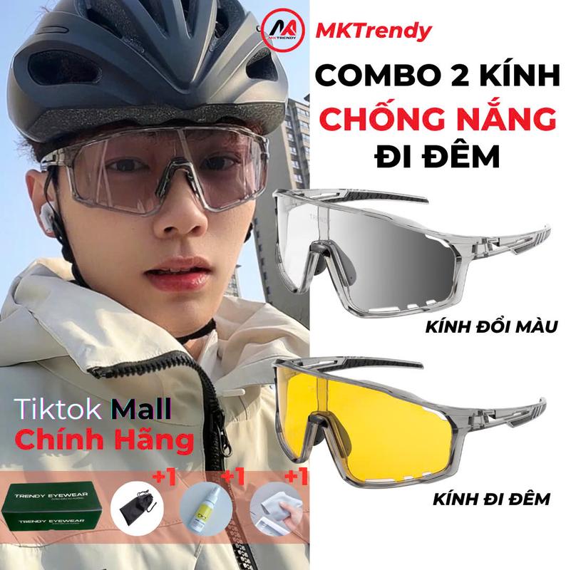 Combo 2 Kính Ngày Đêm F1 Mắt Kính Mát Thời Trang Nam Nữ Đổi Màu Chống Nắng Kính Đi Đêm Chống Bụi Không Sợ Đen Gọng Bảo Hộ Thể Thao Chống Tia UV Và Ánh Sáng Xanh Kính Mát Bảo Vệ Mắt Kính Râm Thế Hệ Mới Dùng Khi Đi Xe Máy Chạy Bộ Đạp Xe Thể Thao Ngoài Trời