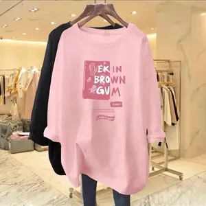 COD Kaos Oversize Wanita Lengan Panjang/ Kaos Distro WANITA/ Kaos Streetwear Oversize / Baju Kaos Distro / Kaos / Wanita / COD/TERSEDIA 3 SIZE L,XL-XXL Santai Nyaman Soft