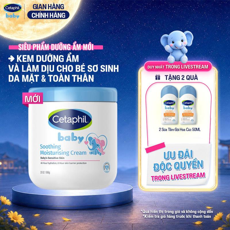 Kem dưỡng ẩm và làm dịu cho bé Cetaphil Baby Soothing & Moisturising Cream hũ…