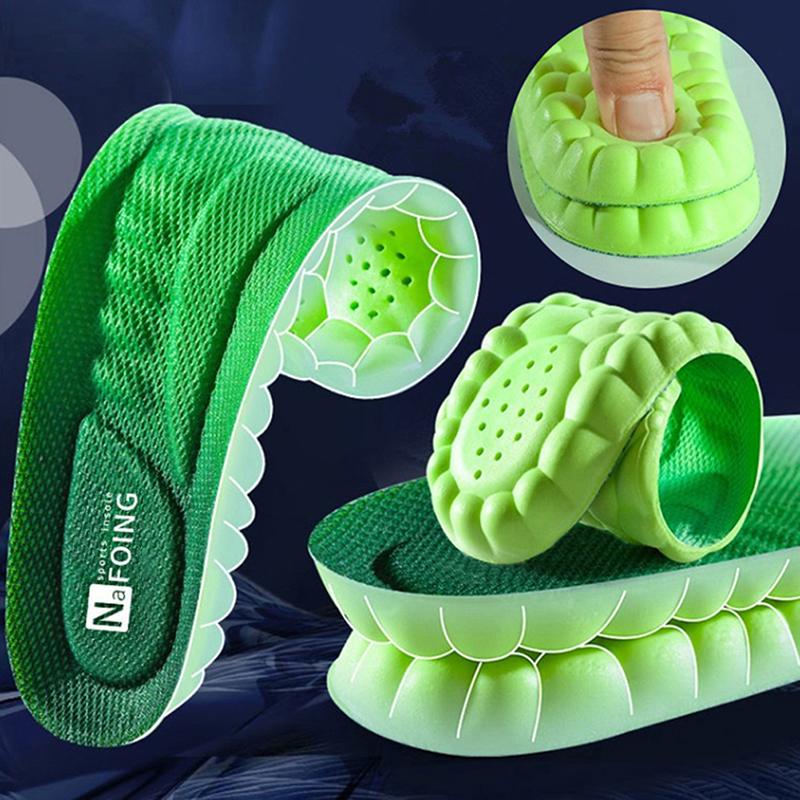 Comfort  Sport Breathable Insoles for Shoes Sole Rubber Cushion Running Shock-Absorbant Deodorization Soft Pad Foam Footwear