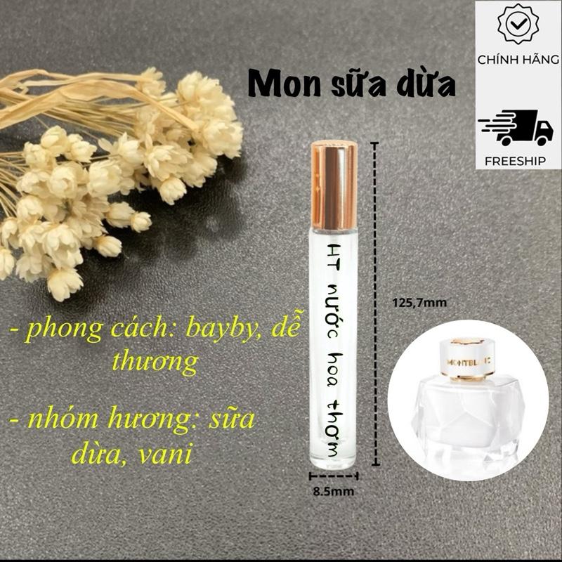 MONB SỮA DỪA chiết nước hoa nữ 10ml ngọt ngào baby dễ thương