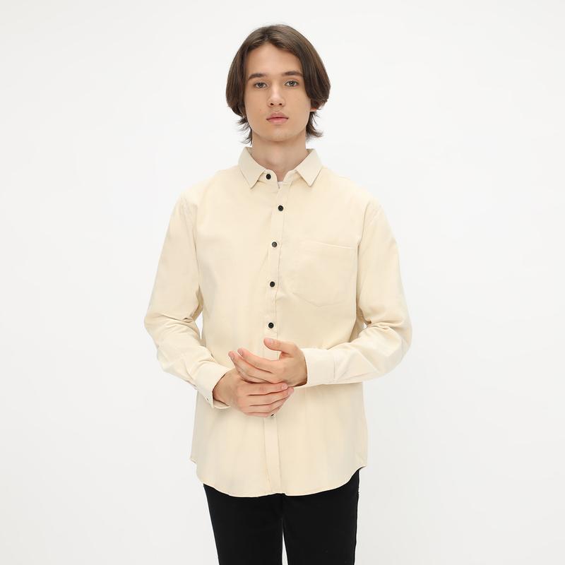HELTEN Kemeja Corduroy Warna Kubus Gold Maroon Biru Mint Army Abu  Navy Hitam Putih Krem Coklat Muda Hijau Tua Lengan Panjang Comfort Slim Varian Warna Pria Baju Katun Kantor Casual Distro 7