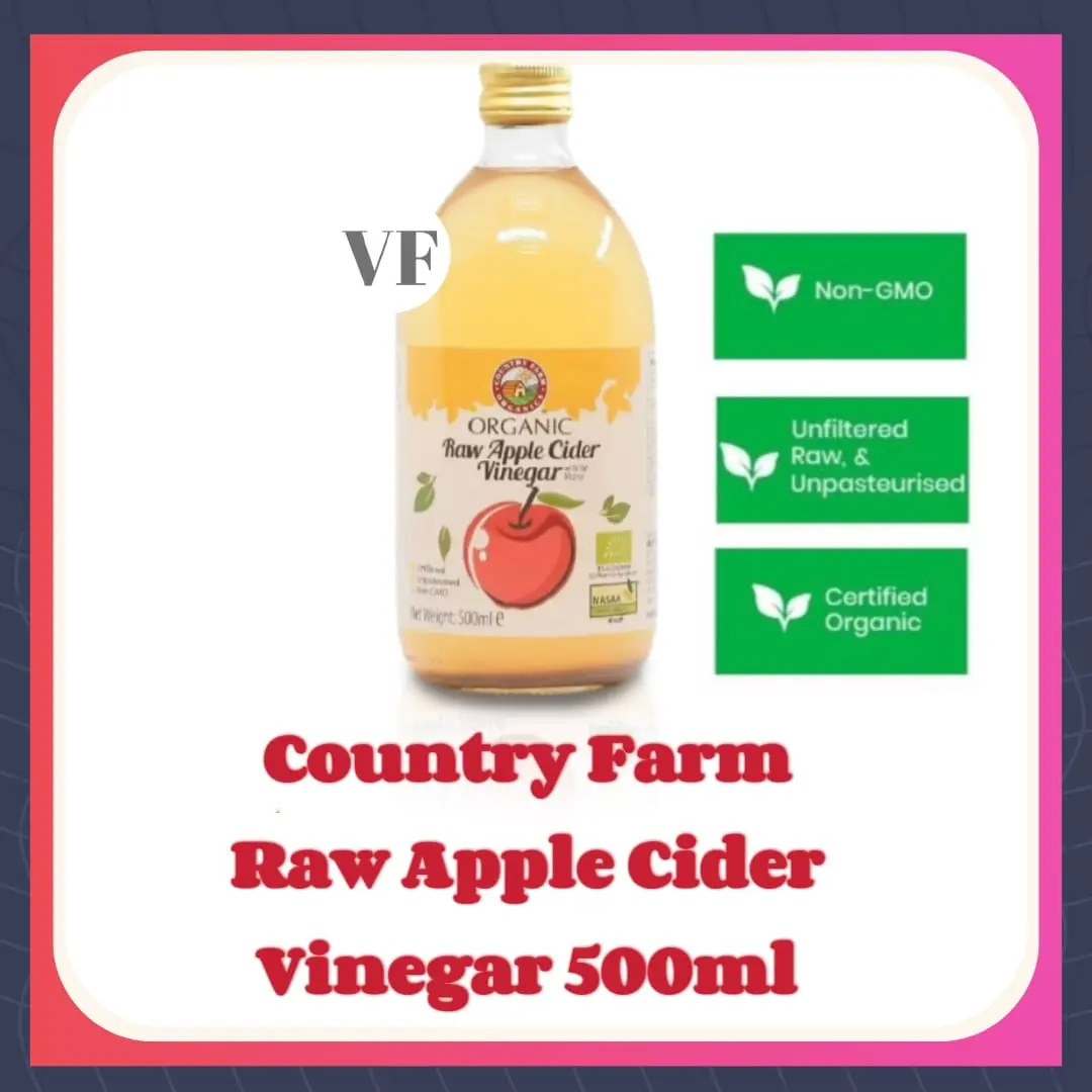 [Ready Stock] Country Farm Organic Raw Apple Cider Vinegar 500ML