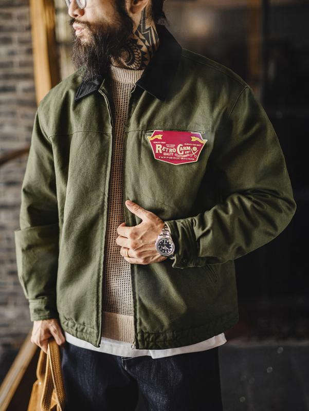 Áo Khoác Bông Detroit Phong Cách Cổ Điển Mỹ Madden Bộ Đồ Săn Bắn Giữa Các Vì Sao Áo Khoác Có Ve Áo J001 Dành Cho Nam