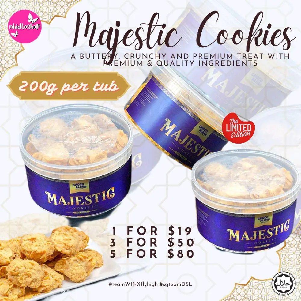 Choco Albab Majestic Cookies Cornflakes - Premium Kuih Raya 2025 - Limited Edition - While Stocks Last - Buttery Crunchy Addictive