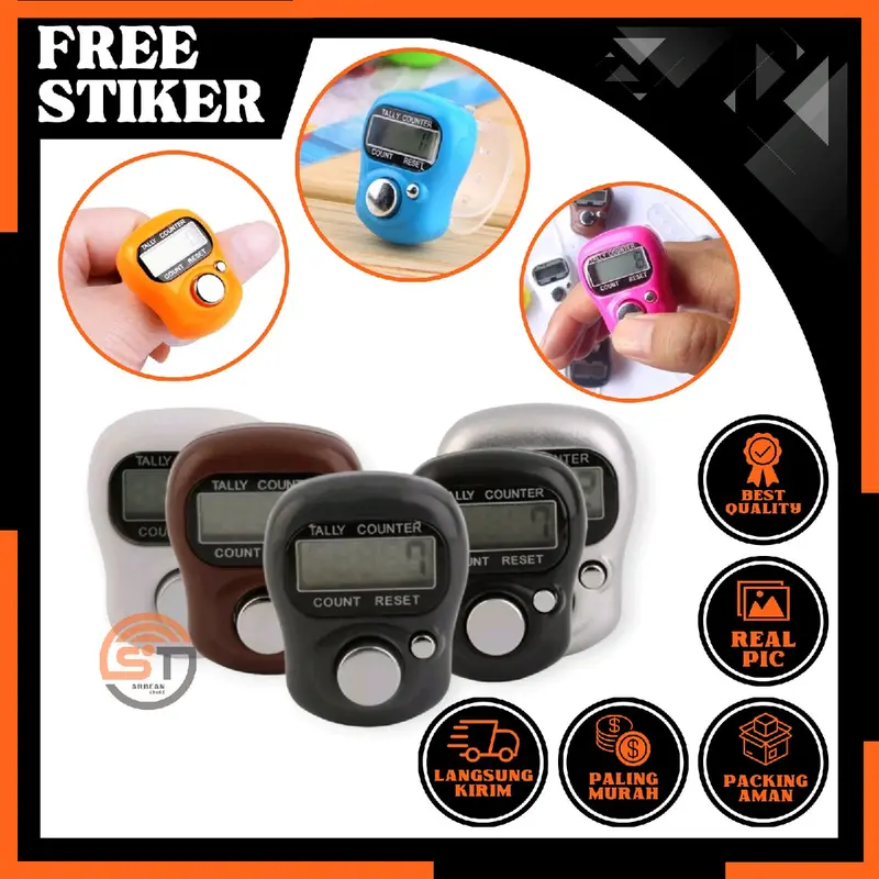 1PCS Tasbih Digital Mini Jari Alat Hitung Finger Electrik Tasbeh Tally Kecil LED A244 0