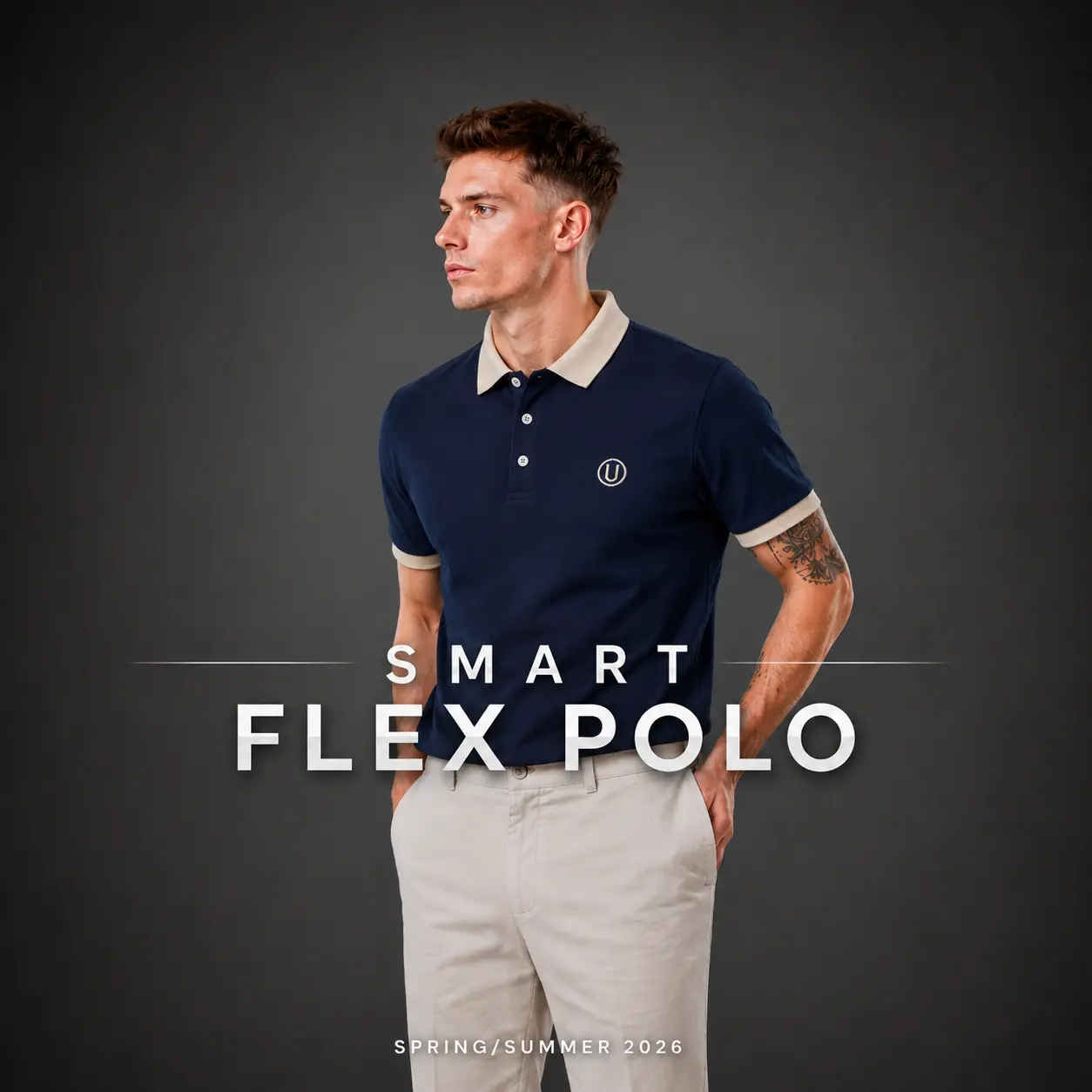 Combo 3 áo polo thêu U có cổ bẻ của nhà U.M.A hàng xuất dư xịn thanh lịch mát lim ngắn tay top thun new 25 đen be trắng Menswear Nam Tay Ngắn Shirt Cộc Tay có thể giặt máy sang trọng áo thun