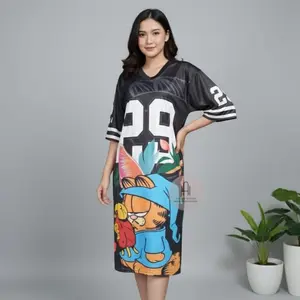 HALLO STORE - DRESS JERSEY CASUAL WANITA // DRESS WANITA BANYAK MOTIF