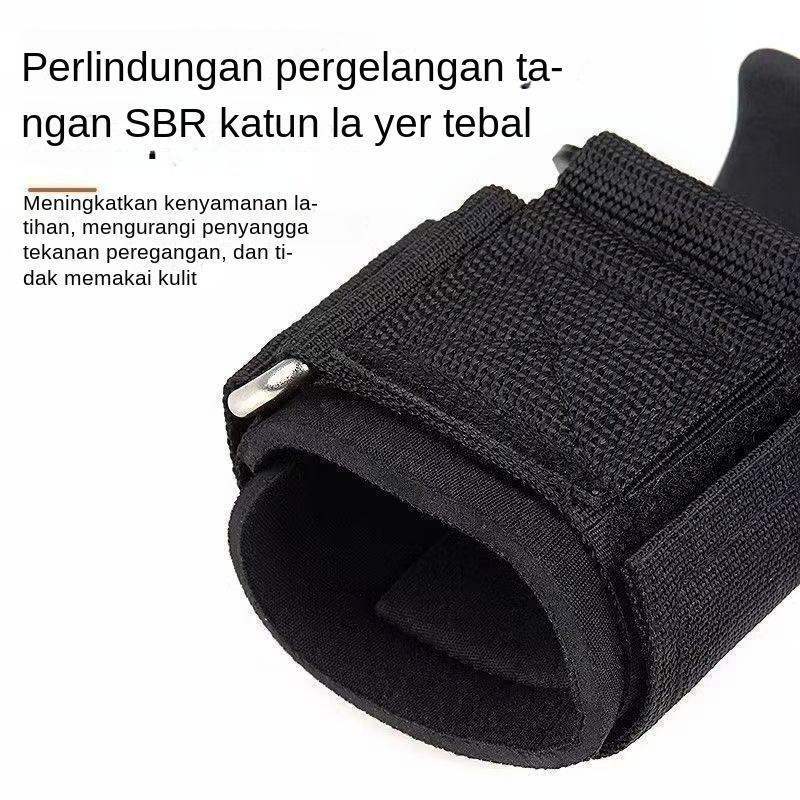 Sarung Tangan Gelang, Kait Tarik Kebugaran Kuat, Anti Selip, Cocok untuk Menggantung Palang Horizontal, Peralatan Pendukung