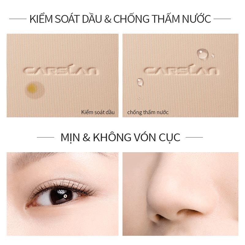 Carslan-Phấn Phủ Dạng Nén, Kiểm Soát Dầu, Thiết Lập Khuôn Mặt, Che Phủ Toàn Bộ 24H, Trang Điểm Khuôn Mặt Tự Nhiên, 9G 5