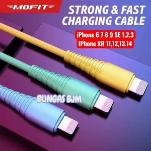 MOFIT M100 Kabel Data Lightning iPhone 6 7 8  SE 1 2 3 XR 11 12 13 14 Strong & Fast Charging Cable