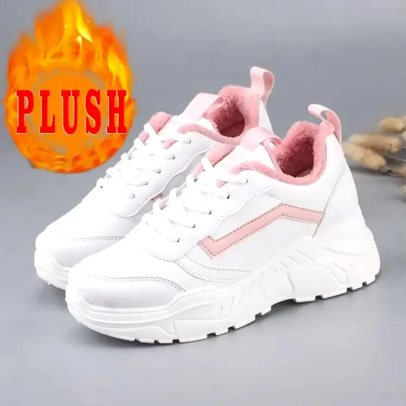 PROMO ! BUY 1 GET 1 FREE Sepatu Kasual Wanita Korea Jeno Coek Sneakers Kekinian Warna Mocca Pink Hitam 5