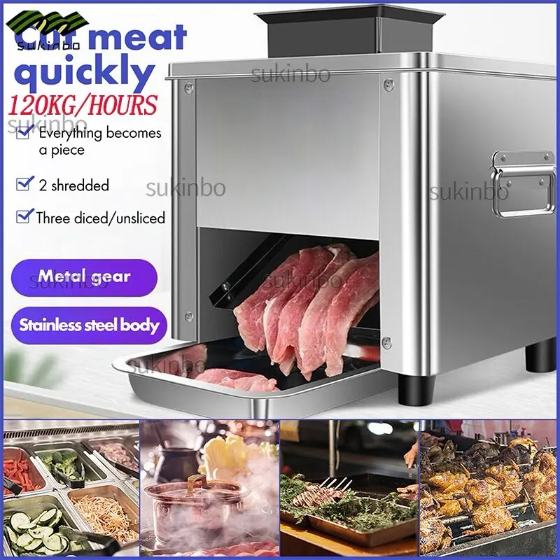 5mm、2.5 mm3.5 mm、Meat Cutter Commercial Automatic Slicer Cutter Meat Cutting Machine Stainless Steel Meat Grinder