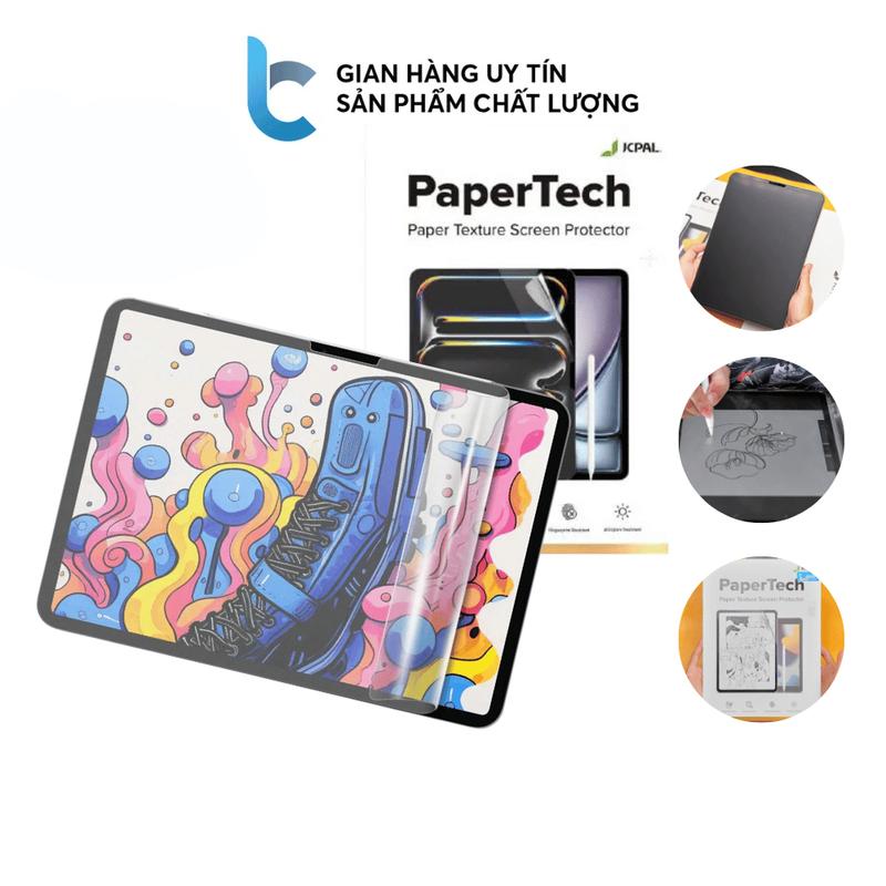 Miếng Dán Màn Hình Paperlike PaperTech JCPAL Texture Cho iPad Chống Chói Cảm Ứng Mượt