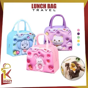 [COD] SM T61 Tas Bekal Anak Karakter Animal Tempat Makan Siang Lucu Portable