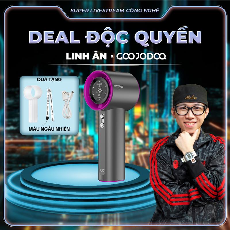 【GOOJODOQ x KOC】Quạt cầm tay tốc độ cao tặng ốp, 100 mức gió, màn hình kỹ thuật…