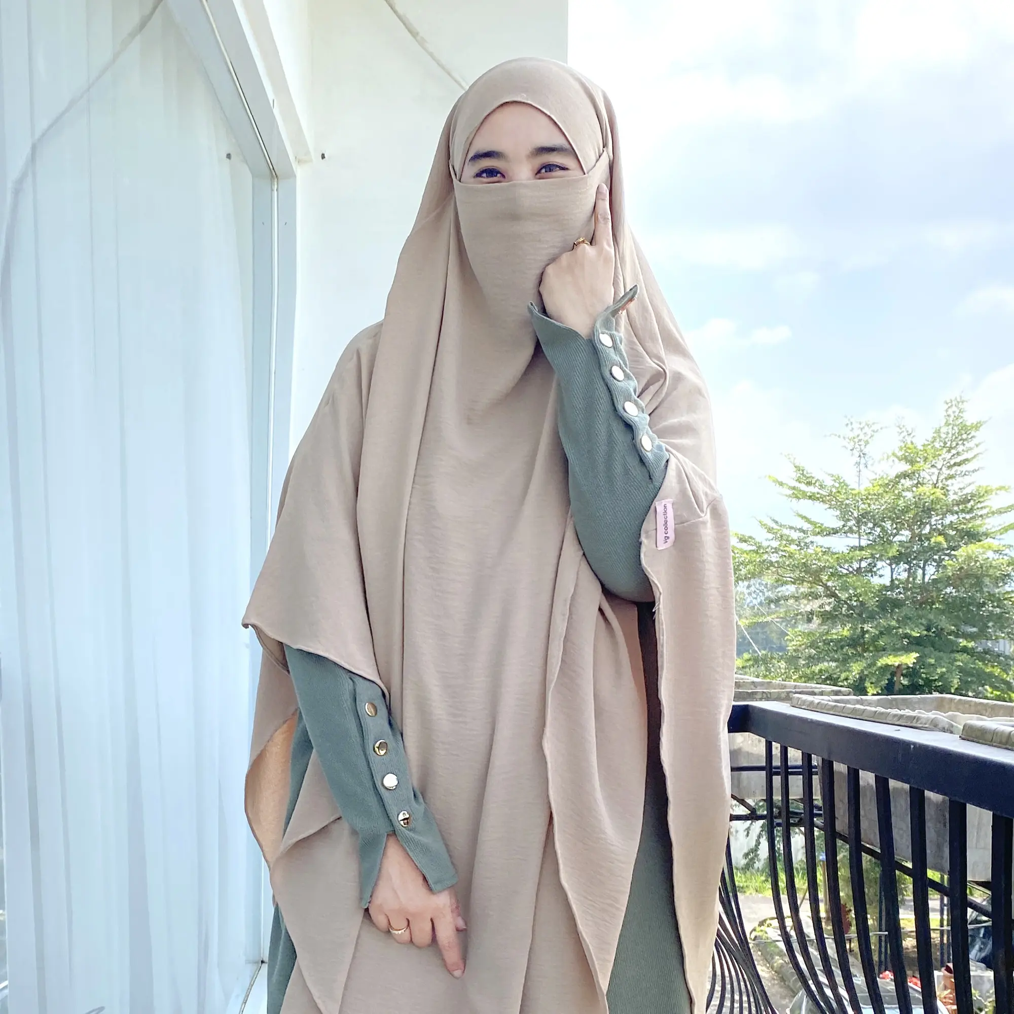 Cellina Abaya Knit Casual Tanpa Khimar Gamis Dress Wanita Cantik Fashionable Dewasa Remaja Maxi Mewah Hitam Putih Muslim Gaun Tangan Sifon Katun Umroh Navy